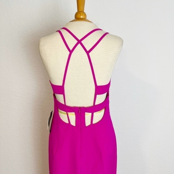 AIDAN MATTOX V-Neck Column Gown - Picture 5 of 10